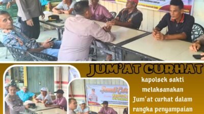 Dengar Masukan Masyarakat, Kapolsek Sakti Gelar Jumat Curhat